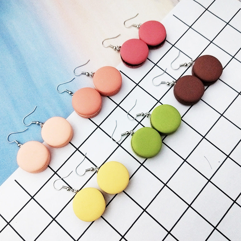 フックピアス レディース 女性 アクセサリー マカロン型 食品サンプル 商品画像2