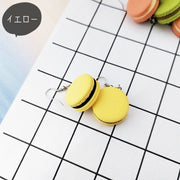 フックピアス レディース 女性 アクセサリー マカロン型 食品サンプル 大きめ ピンク ブラウン グリーン カジュアル ポップ ガーリー かわいい キュート おしゃれ プレゼント ギフト