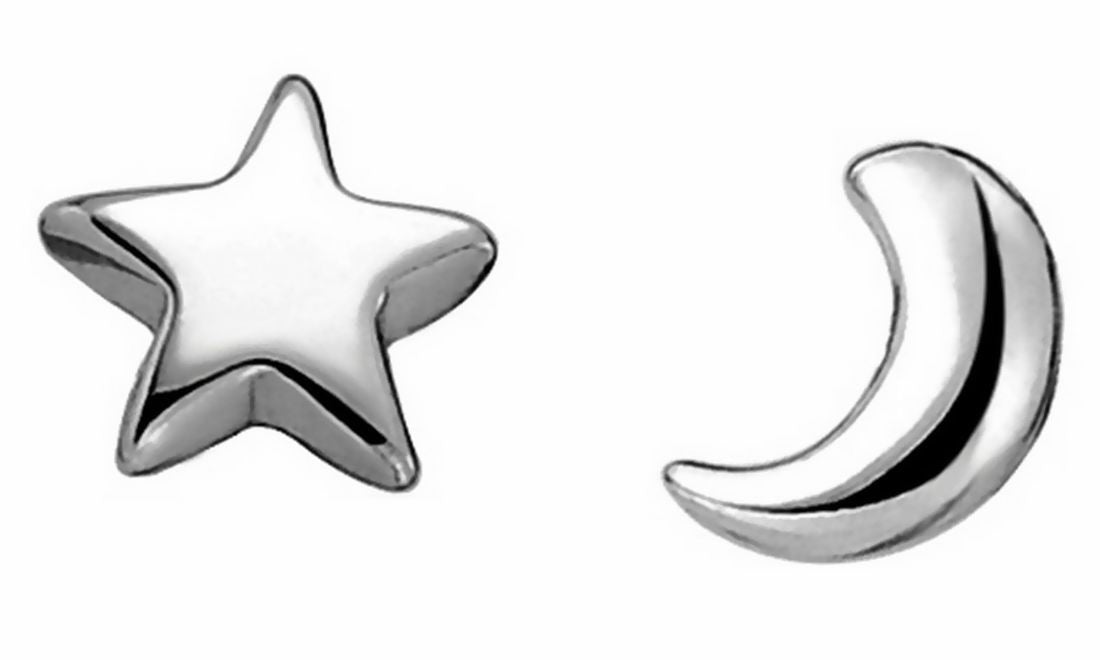 ピアス 両耳用 スタッドピアス アクセサリー レディース 女性 婦人 月 星 華奢 シンプル おしゃれ かわいい ギフト プレゼント ファッション雑貨