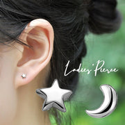ピアス 両耳用 スタッドピアス アクセサリー レディース 女性 婦人 月 星 華奢 シンプル おしゃれ かわいい ギフト プレゼント ファッション雑貨