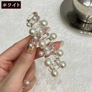 コイルポニー コイルアップポニー ヘアゴム レディース ヘアアクセサリー パール調 ポニーテール くるくる かわいい おしゃれ きれいめ ヘアアレンジ