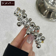 コイルポニー コイルアップポニー ヘアゴム レディース ヘアアクセサリー パール調 ポニーテール くるくる かわいい おしゃれ きれいめ ヘアアレンジ