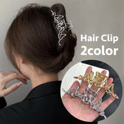 ヘアクリップ バンスクリップ ヘアアクセサリー レディース 女性 大きめ ゴールドカラー シルバーカラー くねくね シンプル お洒落 ヘアアレンジ お出かけ 普段使い プレゼント 贈り物 プチギフト
