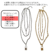 ネックレス ペンダント メンズ アクセサリー チェーン 十字架 南京錠 3連 男性用 おしゃれ カッコいい ごつめ 首飾り スタイリッシュ 存在感 ギフト プレゼント 贈り物 カジュアル 普段使い 紳士用