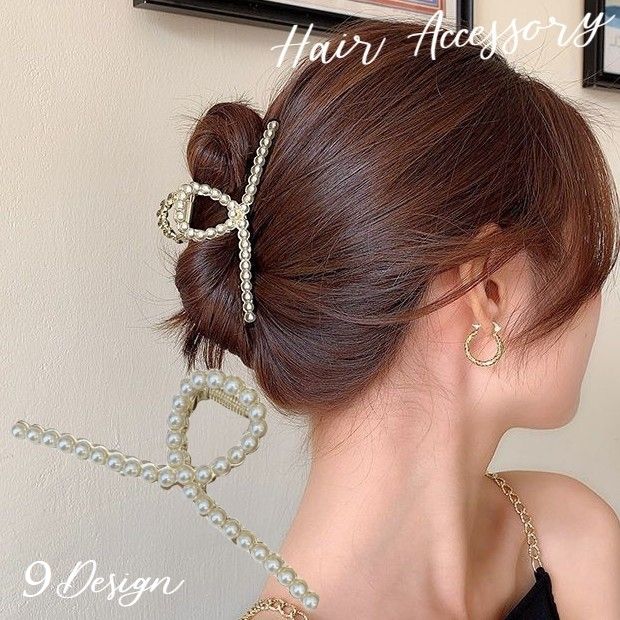 ヘアクリップ バンスクリップ ヘアアクセサリー レディース 女性 フェイクパール 商品画像