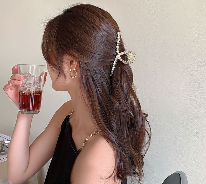ヘアクリップ バンスクリップ ヘアアクセサリー レディース 女性 フェイクパール 商品画像2