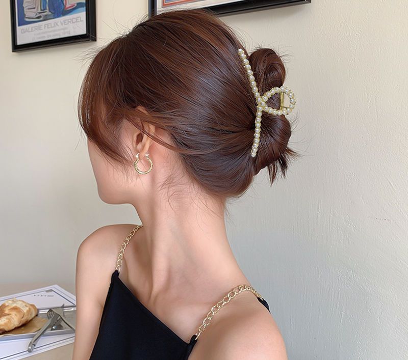 ヘアクリップ バンスクリップ ヘアアクセサリー レディース 女性 フェイクパール 商品画像3