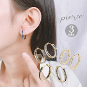 フープピアス レディース サークル リングタイプ 女性用 アクセサリー ラインストーン ゴールドカラー 上品 華やか エレガント キラキラ 耳飾り キャッチ不要 おしゃれ かわいい キュート プレゼント 婦人 オフィス OL 会社 パーティー 2次会 結婚式 カジュアル 普段使い 誕生日 プレゼント ギフト 贈り物 記念日 お出かけ 婦人用 ファッション小物 ホワイト 白 ブラック 黒 ブルー 青