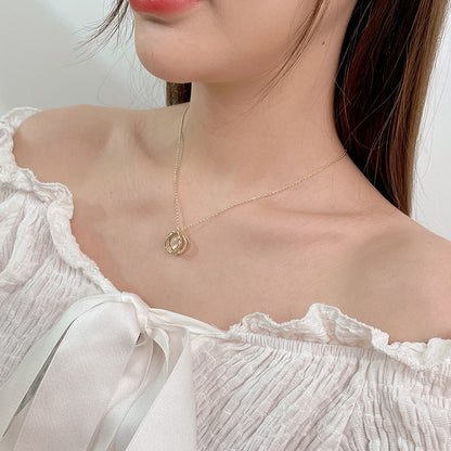 ネックレス ペンダント レディース アクセサリー ラインストーン キャッツアイ風 商品画像2