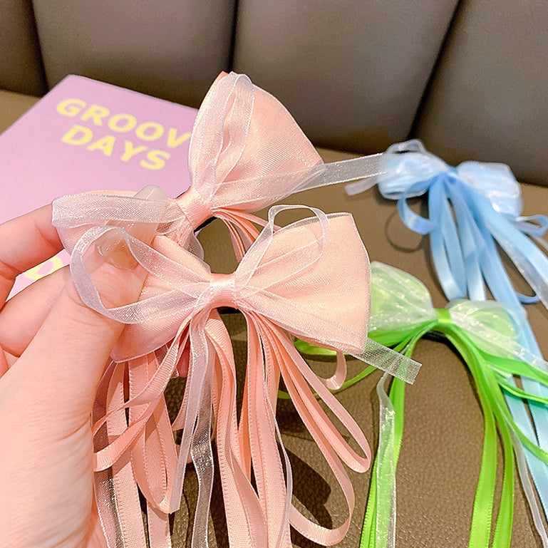 リボンヘアクリップセット 同色2個セット 編み込み 三つ編み ヘアアクセサリー プリンセス 商品画像4