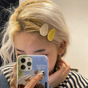 ヘアクリップ くちばしクリップ 2個セット ヘアアクセサリー レディース 髪飾り 髪留め ヘアアレンジ まとめ髪 前髪 サイド マーブル柄 おしゃれ かわいい お出かけ ギフト プレゼント 贈り物 カジュアル デイリー 普段使い 女性用