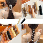 ポニーフック 単品 コイルゴム ヘアアクセサリー ポニーテール スプリング スパイラル まとめ髪 髪留め 髪飾り ヘアアレンジ 巻きつけ レディース 可愛い おしゃれ