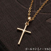 ネックレス ペンダント レディース アクセサリー 揺れる 十字架 クロス ラインストーン チェーン ゴールドカラー シルバーカラー
