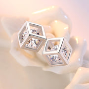 ピアス アクセサリー レディース 女性 女の子 ジュエリー スクエア 立方体 キューブ かわいい 上品 おしゃれ カジュアル ギフト プレゼント お出かけ