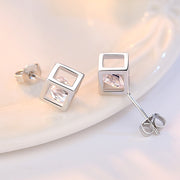ピアス アクセサリー レディース 女性 女の子 ジュエリー スクエア 立方体 キューブ かわいい 上品 おしゃれ カジュアル ギフト プレゼント お出かけ