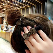 ヘアゴム ヘアアクセサリー レディース 女性用 ラインストーン 髪ゴム リボン 単品 髪飾り 髪留め ポニーテール ヘアアレンジ かわいい おしゃれ 華やか 上品 デイリー お出かけ 普段使い プレゼント ギフト ファッション小物