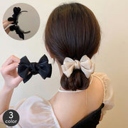 バンスクリップ ヘアクリップ リボン ヘアアクセサリー レディース まとめ髪 ヘアアレンジ 髪留め 髪飾り おしゃれ かわいい ガーリー キュート 豪華