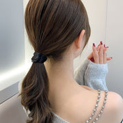 ヘアゴム 髪ゴム エクステ付き レディース 女性 ヘアアクセサリー ファッション雑貨 ストレート 三つ編み ブラック ライトブラウン ダークブラウン シンプル カジュアル 可愛い キュート おしゃれ