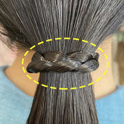 ヘアゴム 髪ゴム エクステ付き レディース 女性 ヘアアクセサリー ファッション雑貨 ストレート 三つ編み ブラック ライトブラウン ダークブラウン シンプル カジュアル 可愛い キュート おしゃれ