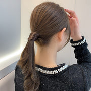 ヘアゴム 髪ゴム エクステ付き レディース 女性 ヘアアクセサリー ファッション雑貨 ストレート 三つ編み ブラック ライトブラウン ダークブラウン シンプル カジュアル 可愛い キュート おしゃれ