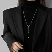 ラリエット ネックレス レディース 女性 アクセサリー 首飾り ロング Y字 ねじり シンプル おしゃれ 上品 大人可愛い ファッション小物 婦人