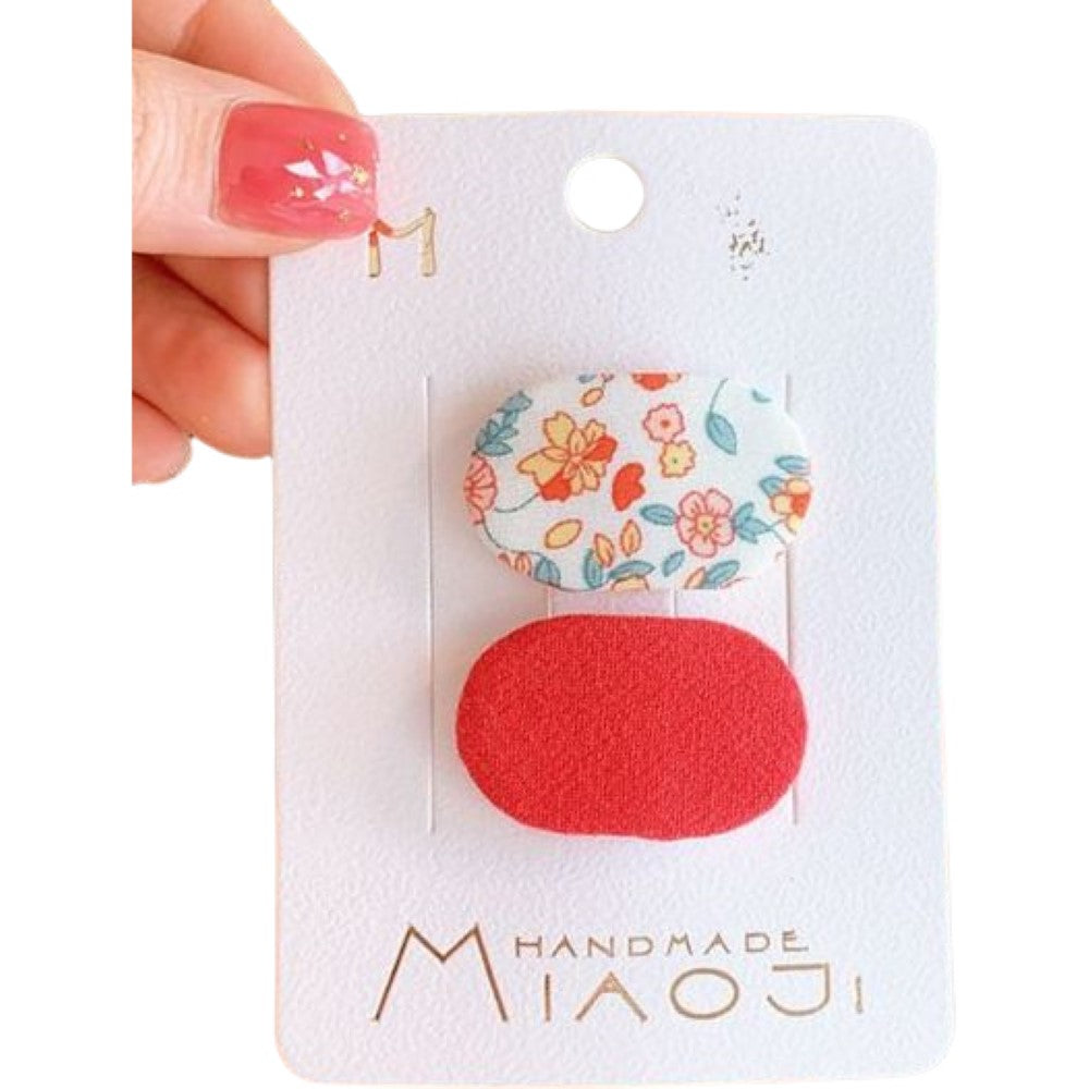 ヘアピン パッチン留め 2個セット ヘアクリップ ヘアアクセサリー キッズ 子供用 レディース 花柄 無地 かわいい おしゃれ 髪留め 髪飾り 女の子 子ども用 こども用 女性用 ヘアアレンジ