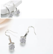 フックピアス レディース アクセサリー フラワー シルバーカラー ラインストーン 上品 かわいい 大人女子 プレゼント ギフト