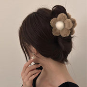 バンスクリップ ヘアクリップ レディース 女性 ヘアアクセサリー 髪留め 髪飾り 花 フラワー かわいい まとめ髪 おしゃれ