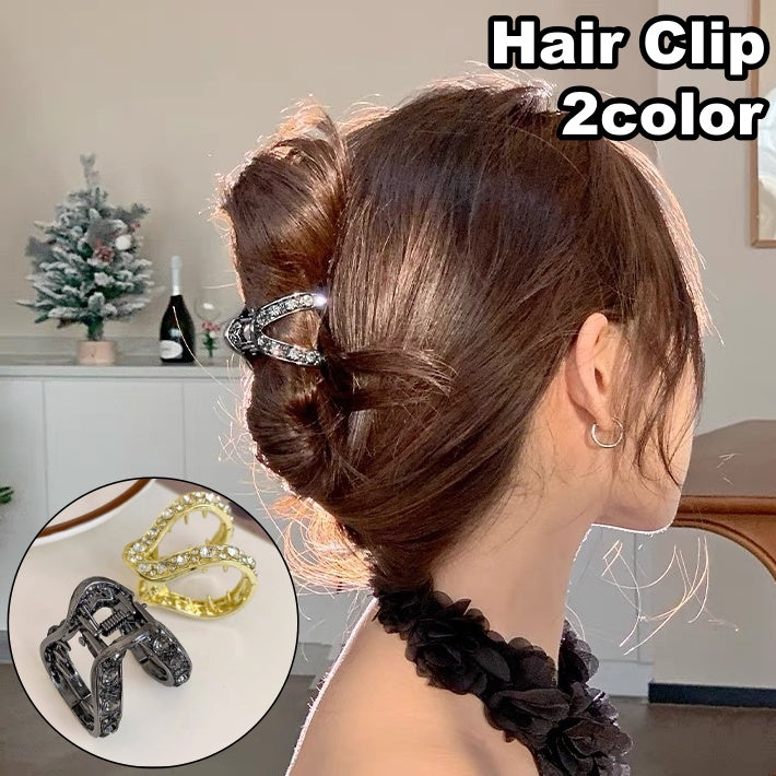 ヘアクリップ レディース 女性 ヘアアクセサリー 髪留め 髪飾り 小さめ ヘアアレンジ まとめ髪 ラインストーン 華やか きれいめ 婦人用 ファッション小物