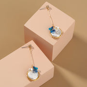 スタッドピアス レディース アクセサリー 女性用 揺れる 垂れる バロックパール風 ラウンド フェイクパール リボン フラワー クラシック エレガント ロング おしゃれ かわいい お出かけ お呼ばれ パーティー デイリー 婦人用 ファッション小物