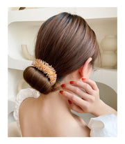 シニヨンワイヤー おだんごメーカー ヘアアクセサリー レディース シニヨンメーカー 髪飾り お団子作り ビーズ フェイクパール キラキラ ヘアアレンジ くるくる 巻き付ける シンプル 簡単 便利 アップスタイル お出かけ オフィス フェミニン きれいめ 女性用