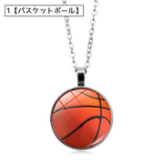 ネックレス ペンダント レディース 女性 アクセサリー チェーン スポーツ ボール サッカー テニス バスケットボール バレーボール アメフト ボーリング 野球 グローブ お洒落 可愛い ユニーク お揃い 部活 サークル クラブ プレゼント ファッション小物 シルバーカラー