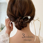 コーム U字 ヘアアクセサリー レディース 女性 簪 髪留め 髪飾り ヘアアアレンジ フェイクパール シンプル おしゃれ かわいい 上品 ファッション雑貨