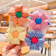 ヘアゴム 髪ゴム リングゴム キッズ 女の子 子供用 ヘアアクセサリー 髪飾り 花 フラワー 大きめ まとめ髪 ヘアアレンジ ガールズ かわいい お出かけ