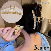 ヘアクリップ バンスクリップ ヘアアクセサリー レディース 猫目石風 ゴールドカラー 髪飾り 髪留め まとめ髪 ヘアアレンジ アクリル エレガント スタイリッシュ おしゃれ かわいい 大人上品 オフィス 簡単 女性用 婦人用 ファッション小物