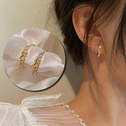 フープピアス リングピアス アクセサリー レディース 女性用 ファッション小物 ラインストーン 縄 チェーン 輪っか サークル おしゃれ かわいい 上品 エレガント プレゼント ギフト 誕生日 記念日