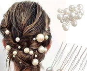 かんざし 簪 Uピン ヘアピン 16本セット サイズ違い ランダム レディース 女性 ヘアアクセサリー 髪飾り まとめ髪 ヘアアレンジ フェイクパール 大ぶり パーティ 発表会 お呼ばれ 結婚式 成人式 和装小物 おしゃれ きれいめ 上品 華やか 重ね付け 白 金色 銀色