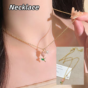 ネックレス ペンダント レディース アクセサリー チューリップ ゴールドカラー フェイクパール シンプル かわいい