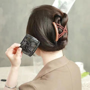 ツインコーム ダブルコーム 単品 1個 ヘアアクセサリー レディース 女性 婦人 大人 上品 髪留め 髪飾り ヘアアレンジ まとめ髪 伸縮性 かわいい 可愛い おしゃれ きれいめ デイリー 普段使い お出かけ お呼ばれ シンプル ブラック ブラウン 黒 茶色