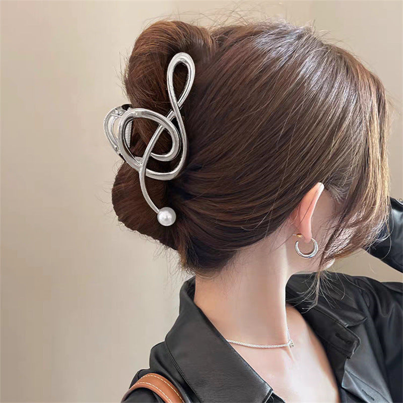 ヘアクリップ バンスクリップ 髪留め レディース ヘアアクセサリー ト音記号型 商品画像2