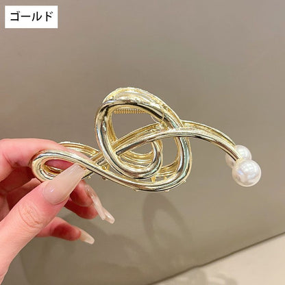 ヘアクリップ バンスクリップ 髪留め レディース ヘアアクセサリー ト音記号型 商品画像4