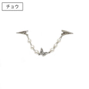 ストールクリップ ショールクリップ レディース アクセサリー ショール留め ストール留め ツリー 蝶 チョウ 羽根 フェイクパール おしゃれ かわいい カーディガン留め マフラー ズレ防止 ずれ落ち防止 羽織り 女性用 ファッション小物