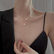 ネックレス Y字 アクセサリー レディース 女性 婦人 フェイクパール シンプル かわいい おしゃれ 上品 エレガント ギフト プレゼント 贈り物 ファッション雑貨