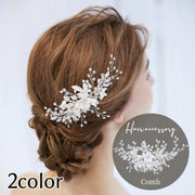 コーム ヘアアクセサリー レディース 女性 ヘッドドレス ヘッドアクセサリー 髪飾り ヘアアレンジ 花 フラワー かわいい おしゃれ エレガント 結婚式 ブライダル パーティー