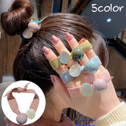 ヘアゴム 平ゴム 単品 レディース ヘアアクセサリー リボン風 ボールチャーム 太め ブレスレット 腕飾り おしゃれ かわいい 髪飾り 髪留め まとめ髪 ヘアアレンジ 大人可愛い シック フェミニン カジュアル デイリー お出かけ 通勤 通学 オフィス 女性用 婦人用