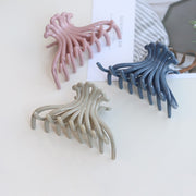 バンスクリップ レディース 女性 ヘアアクセサリー ファッション雑貨 無地 ブルー ピンク グレー シンプル かわいい キュート ガーリー フェミニン