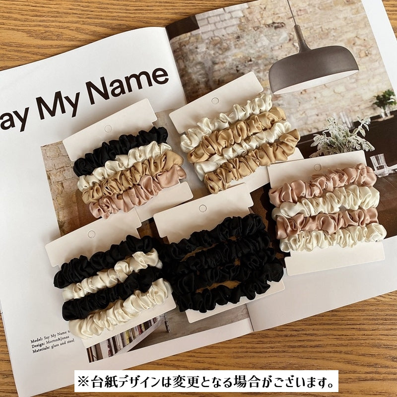 シュシュ 4個セット ヘアゴム ヘアアクセサリー レディース 女性 商品画像2