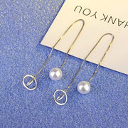 アメリカンピアス チェーンピアス レディース 女性 アクセサリー ファッション雑貨 ベネチアンチェーン ラウンド リング フェイクパール シルバーカラー シンプル おしゃれ かわいい キュート エレガント フォーマル プレゼント ギフト