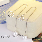 アメリカンピアス チェーンピアス レディース 女性 アクセサリー ファッション雑貨 ベネチアンチェーン ラウンド リング フェイクパール シルバーカラー シンプル おしゃれ かわいい キュート エレガント フォーマル プレゼント ギフト