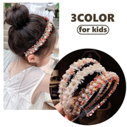 カチューシャ キッズ 子供用 ヘアアクセサリー フェイクパール フリフリ カラフル 清楚 カジュアル かわいい おしゃれ きれいめ 上品 お洒落 女の子 髪飾り